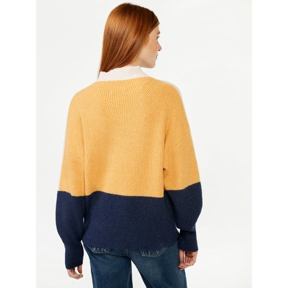 Free Assembly Multicolor Cowl Neck Sweater with Soft Knit Fabric - Picture 2 of 8